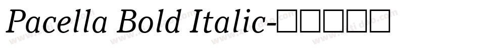 Pacella Bold Italic字体转换
